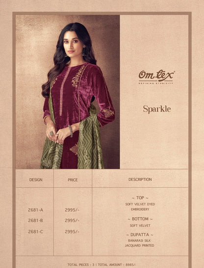 Sparkle 2681 Omtex Velvet Suits