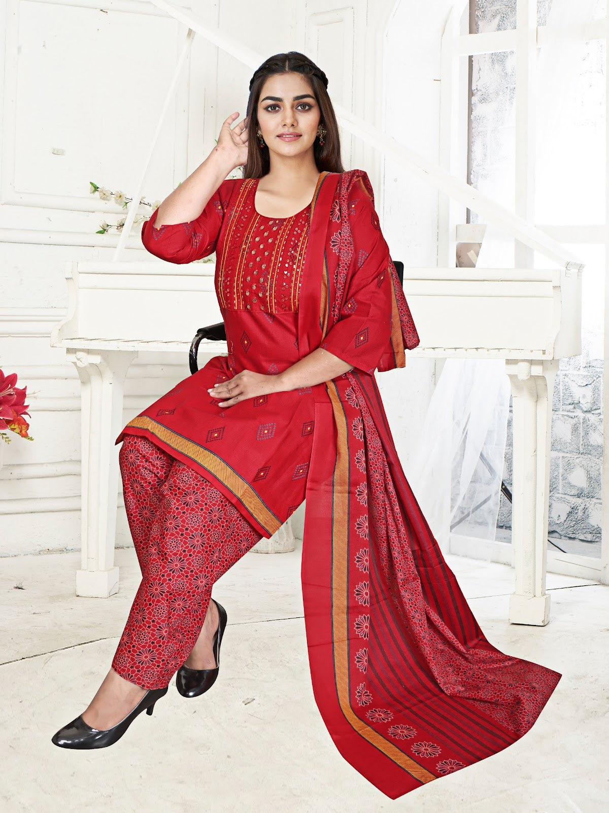 Special Embroidery Vol 1 Kcf Cotton Readymade Cotton Salwar Suits