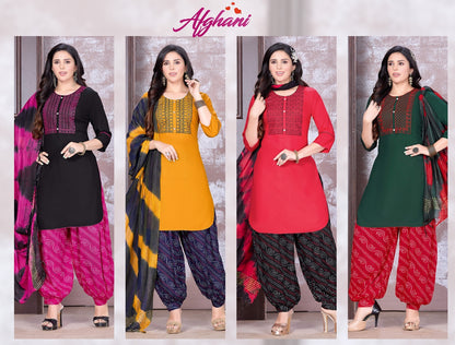 Special Mlm Kalash Lifestyle Rayon Afghani Readymade Suit