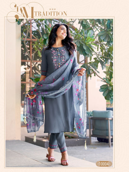 Srishti Parra Studio Roman Silk Readymade Pant Style Suits
