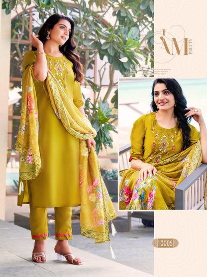 Srishti Parra Studio Roman Silk Readymade Pant Style Suits
