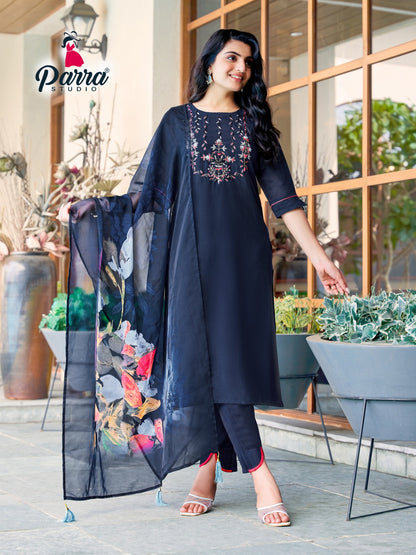 Srishti Parra Studio Roman Silk Readymade Pant Style Suits
