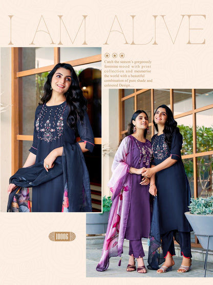 Srishti Parra Studio Roman Silk Readymade Pant Style Suits