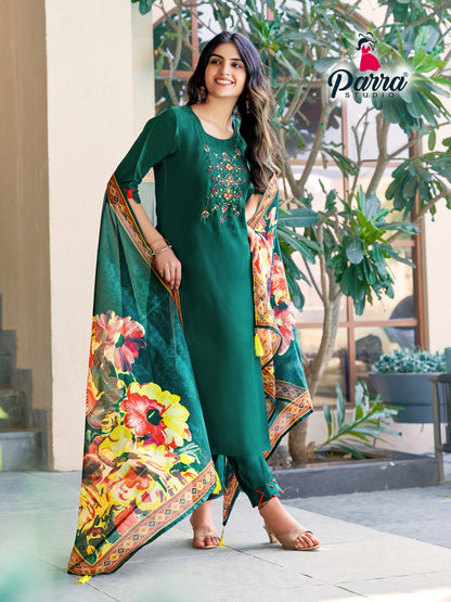 Srishti Parra Studio Roman Silk Readymade Pant Style Suits