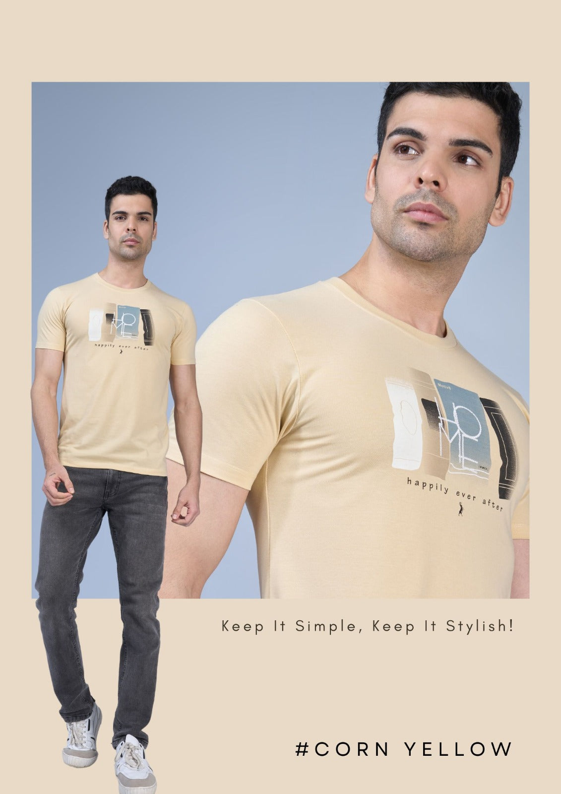 Sskf J E9 Motiv Jeans Cotton Mens Tshirts - Main Image