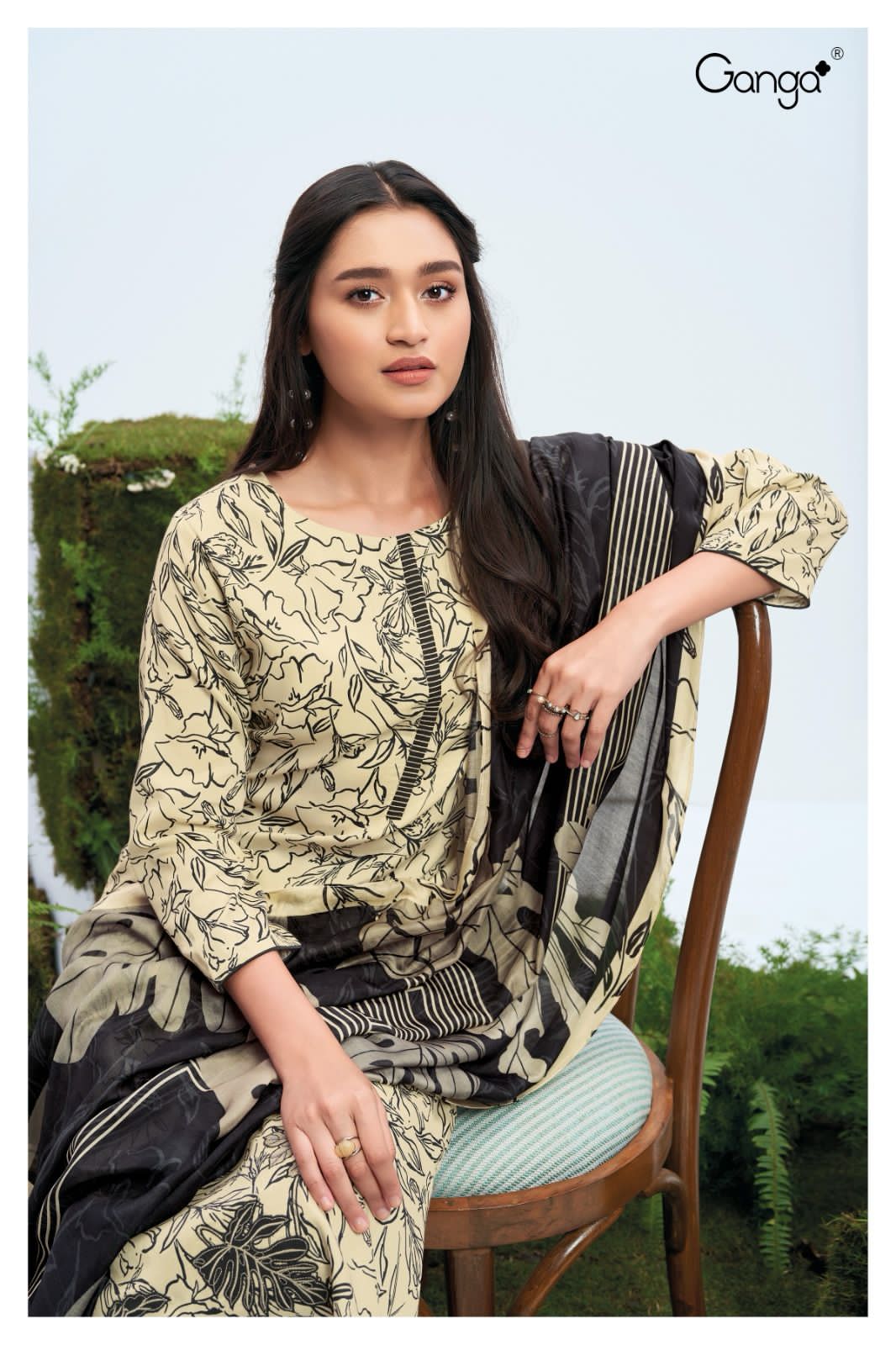 Stacey 2187 Ganga Cotton Silk Plazzo Style Suits