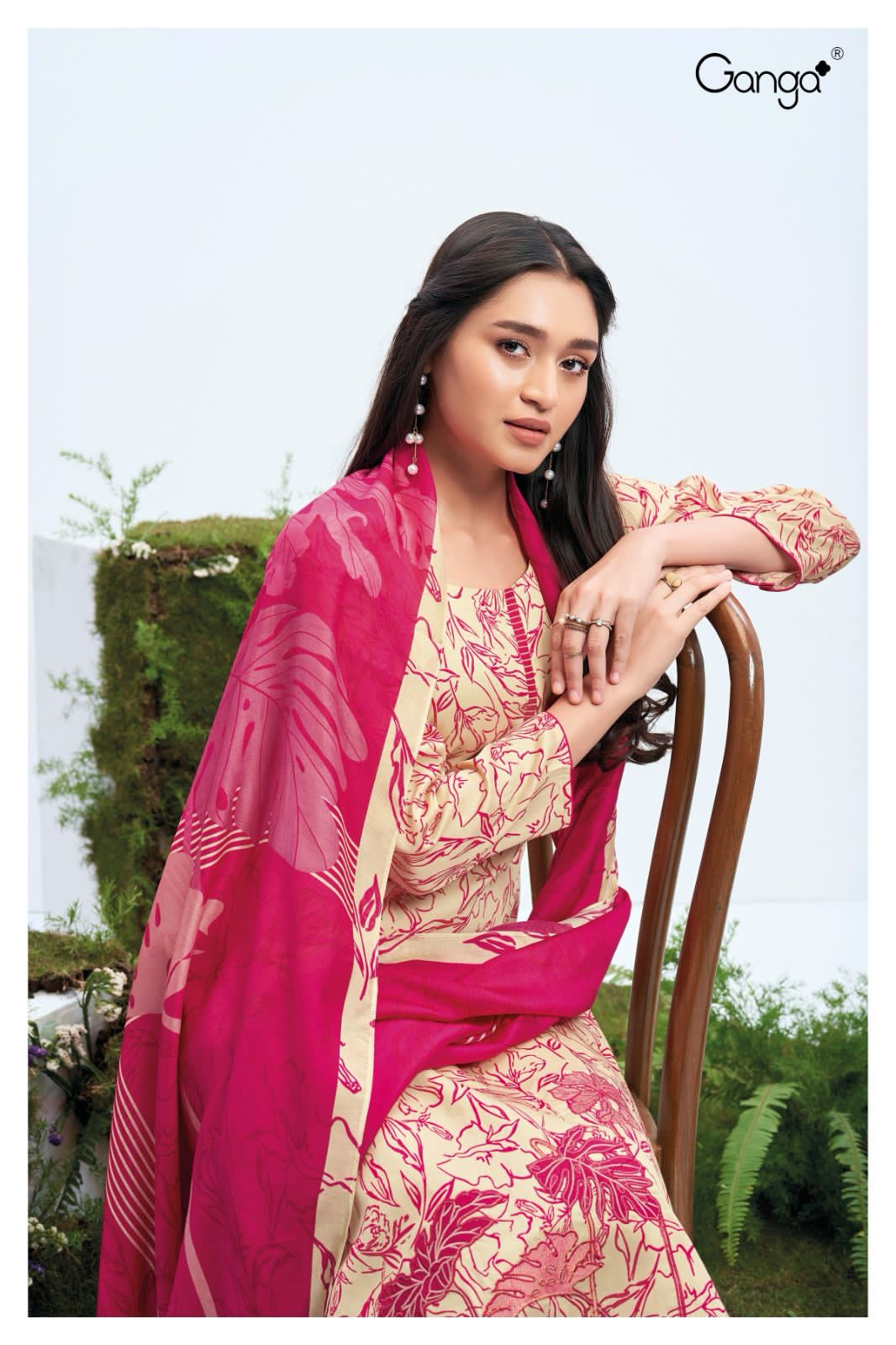Stacey 2187 Ganga Cotton Silk Plazzo Style Suits