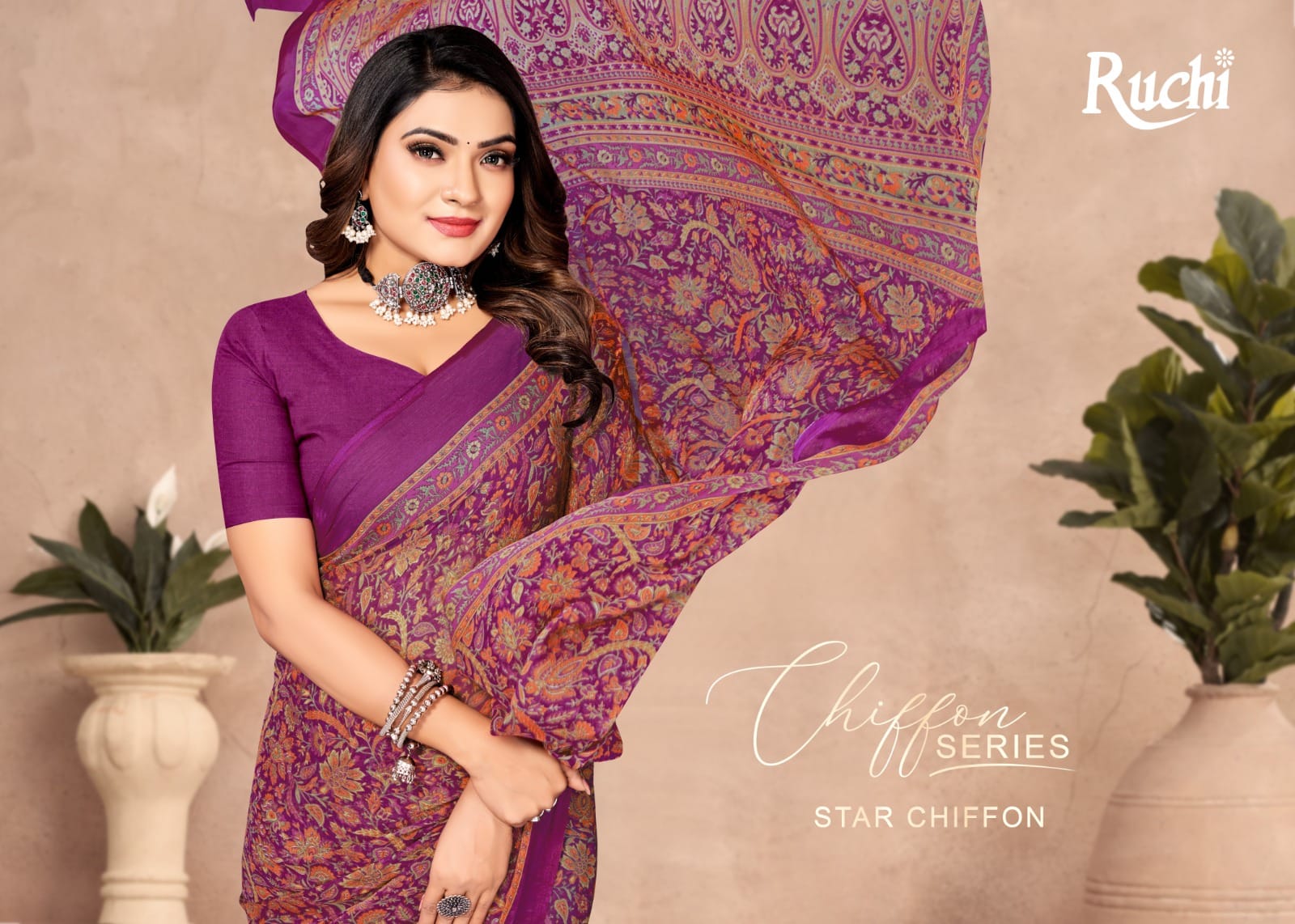 Star Chiffon-142 Ruchi Sarees