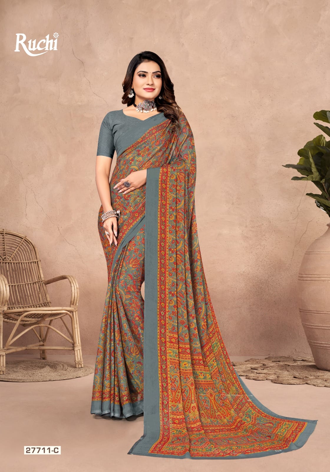 Star Chiffon-142 Ruchi Sarees