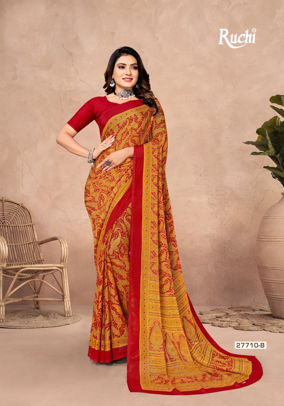 Star Chiffon-142 Ruchi Sarees