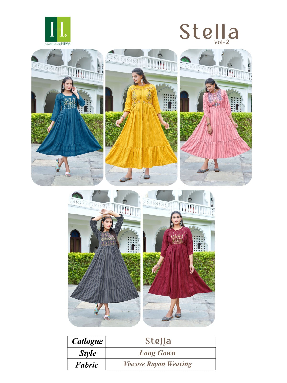 Stella Vol 2 H Dot Rayon Anarkali Kurtis