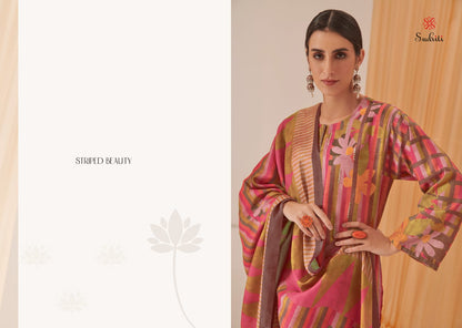Striped Beauty Sudriti Sahiba Pashmina Suits