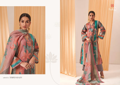 Striped Beauty Sudriti Sahiba Pashmina Suits