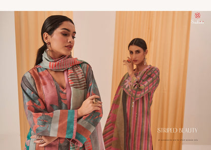 Striped Beauty Sudriti Sahiba Pashmina Suits