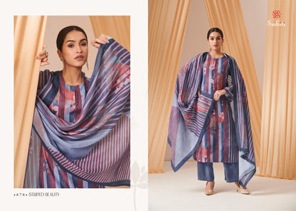 Striped Beauty Sudriti Sahiba Pashmina Suits