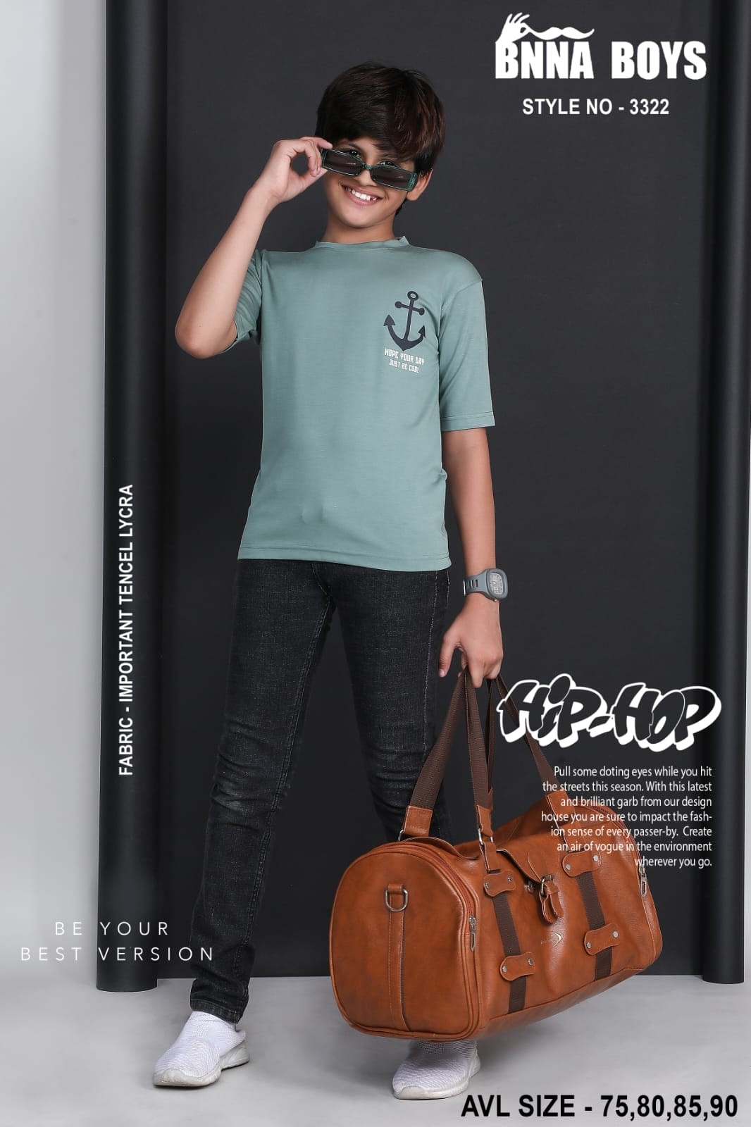 Style 3322 Bnna Lycra Boys Tshirt