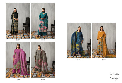 Sugandha Ganga Fancy Plazzo Style Suits