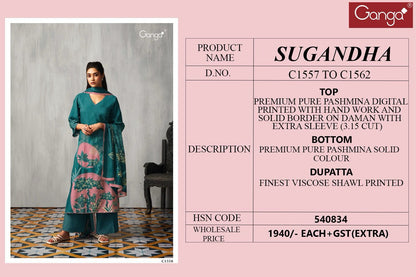 Sugandha Ganga Fancy Plazzo Style Suits