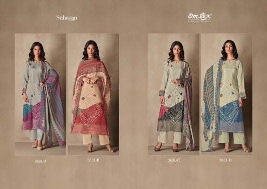 Suhagan Omtex Muslin Pant Style Suits