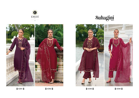 Suhagini Vol 4 Kailee Fashion Viscose Readymade Pant Style Suits