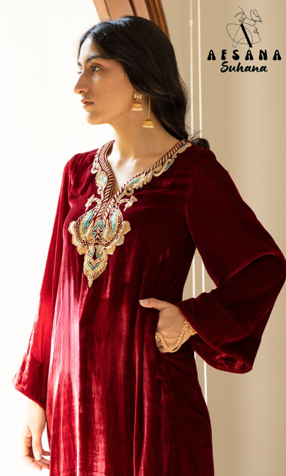 Suhana Afsana Readymade Velvet Suits