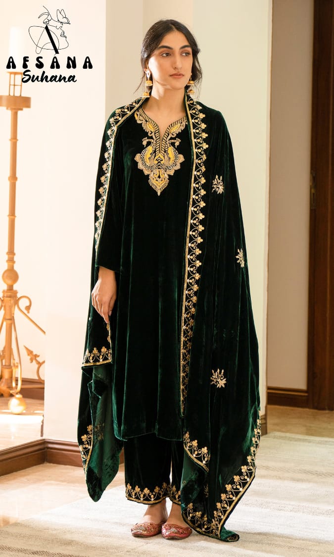 Suhana Afsana Readymade Velvet Suits