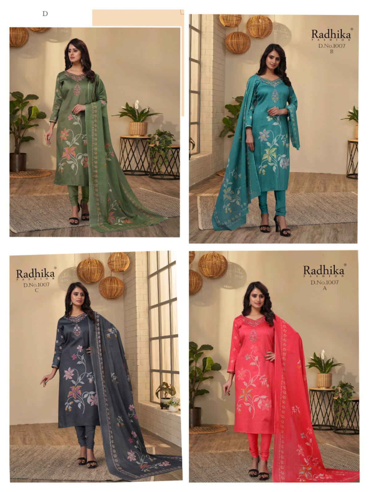Suhani Radhika Fashion Jaam Cotton Pant Style Suits