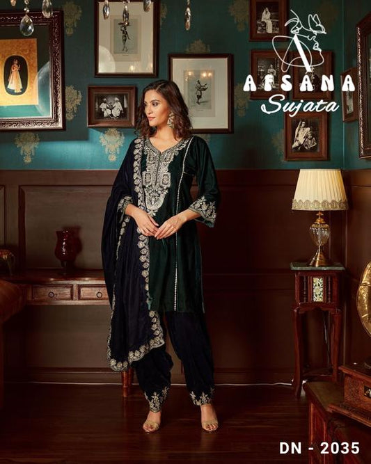 Sujata-2035 Afsana Readymade Velvet Suits