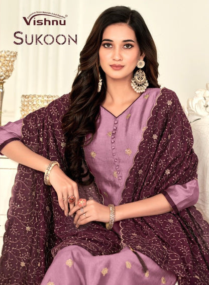 Sukoon Vishnu Impex Vichitra Pant Style Suits