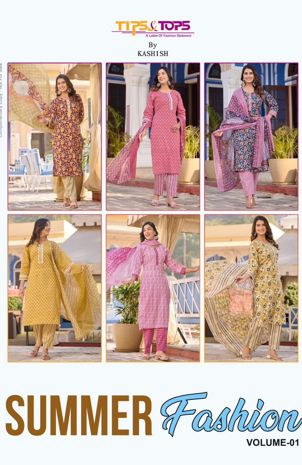 Summer Fashion Vol 1 Tips Tops Cotton Readymade Pant Style Suits