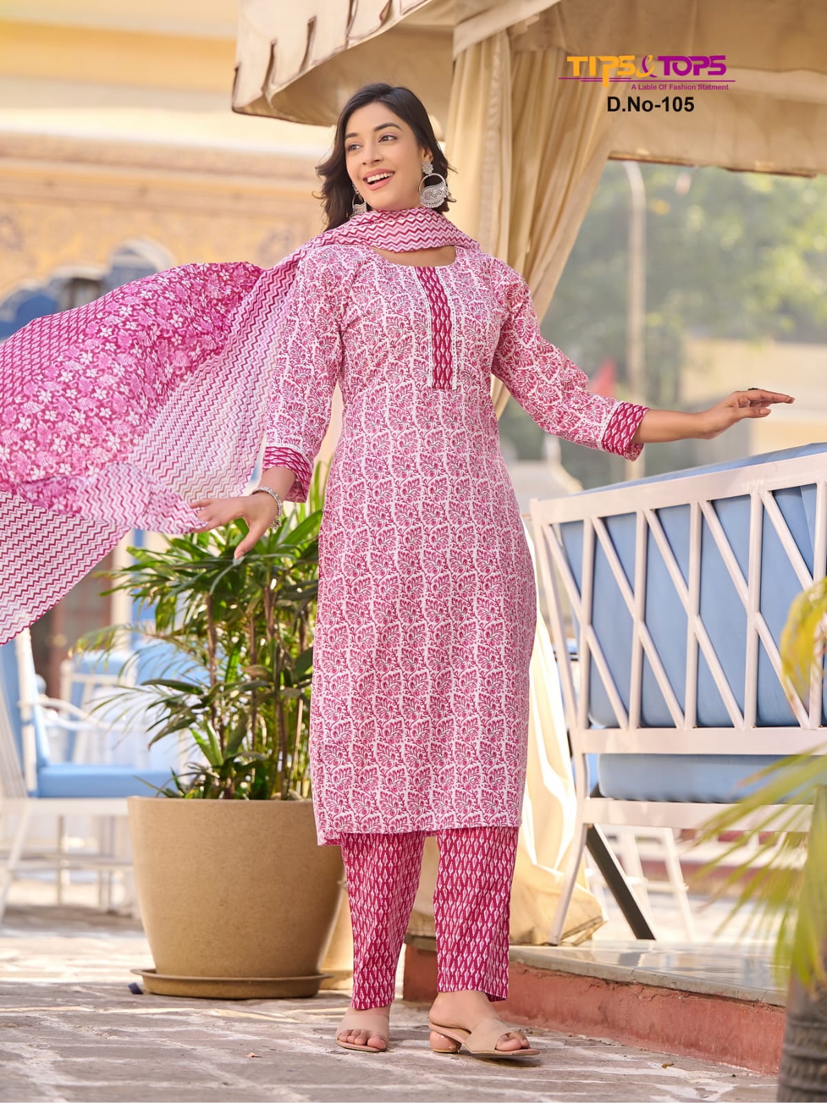 Summer Fashion Vol 1 Tips Tops Cotton Readymade Pant Style Suits