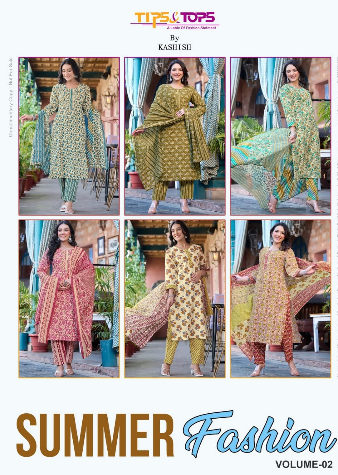 Summer Fashion Vol 2 Tips Tops Cotton Readymade Pant Style Suits