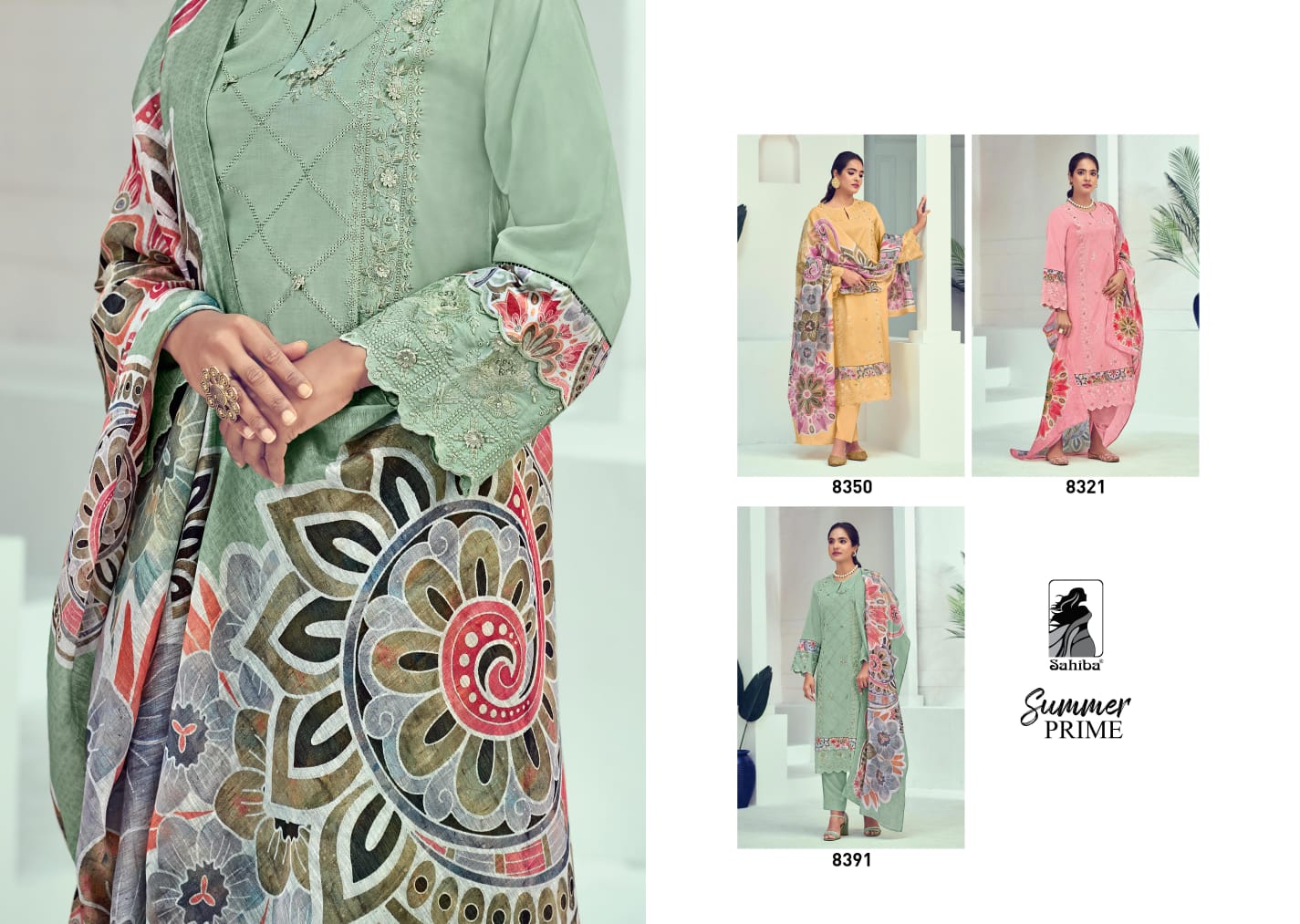Summer Prime Sahiba Cotton Pant Style Suits