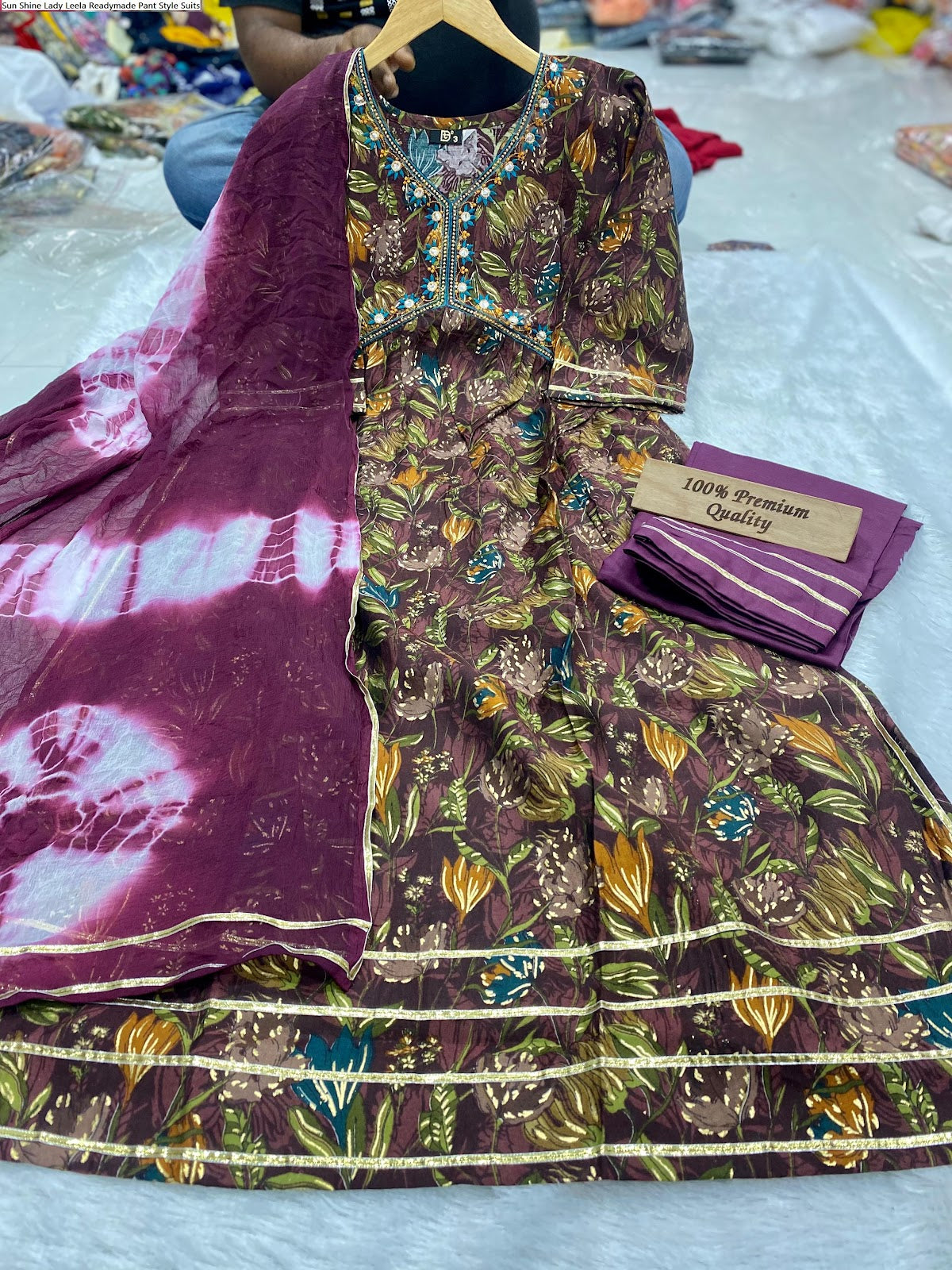 Sun Shine Lady Leela Muslin Readymade Pant Style Suits