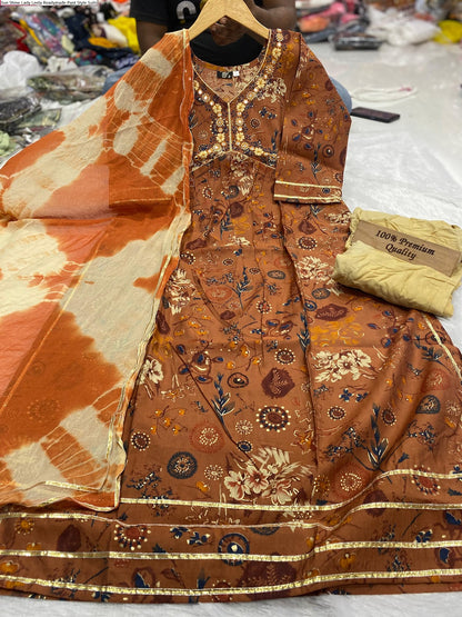 Sun Shine Lady Leela Muslin Readymade Pant Style Suits