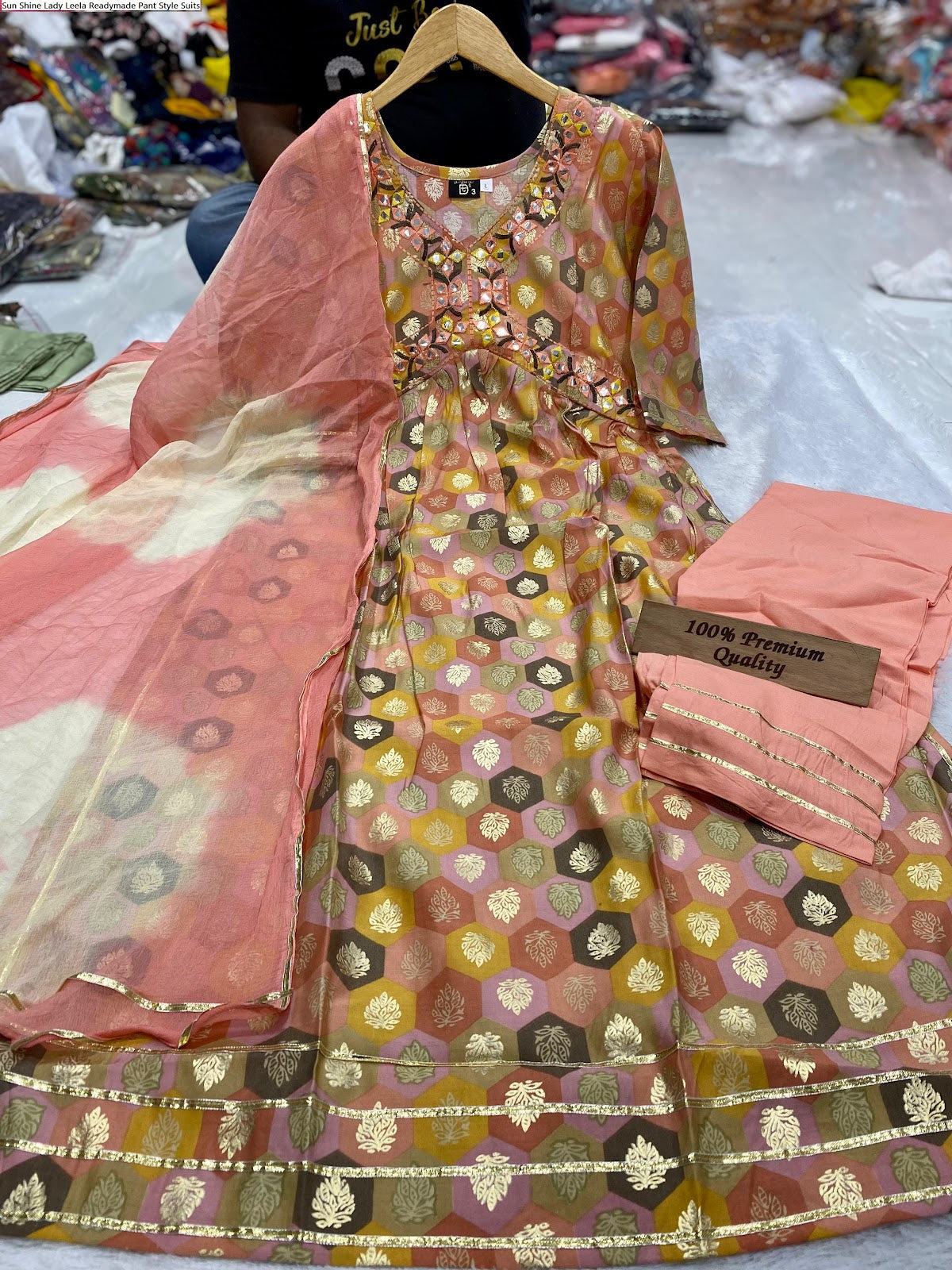 Sun Shine Lady Leela Muslin Readymade Pant Style Suits