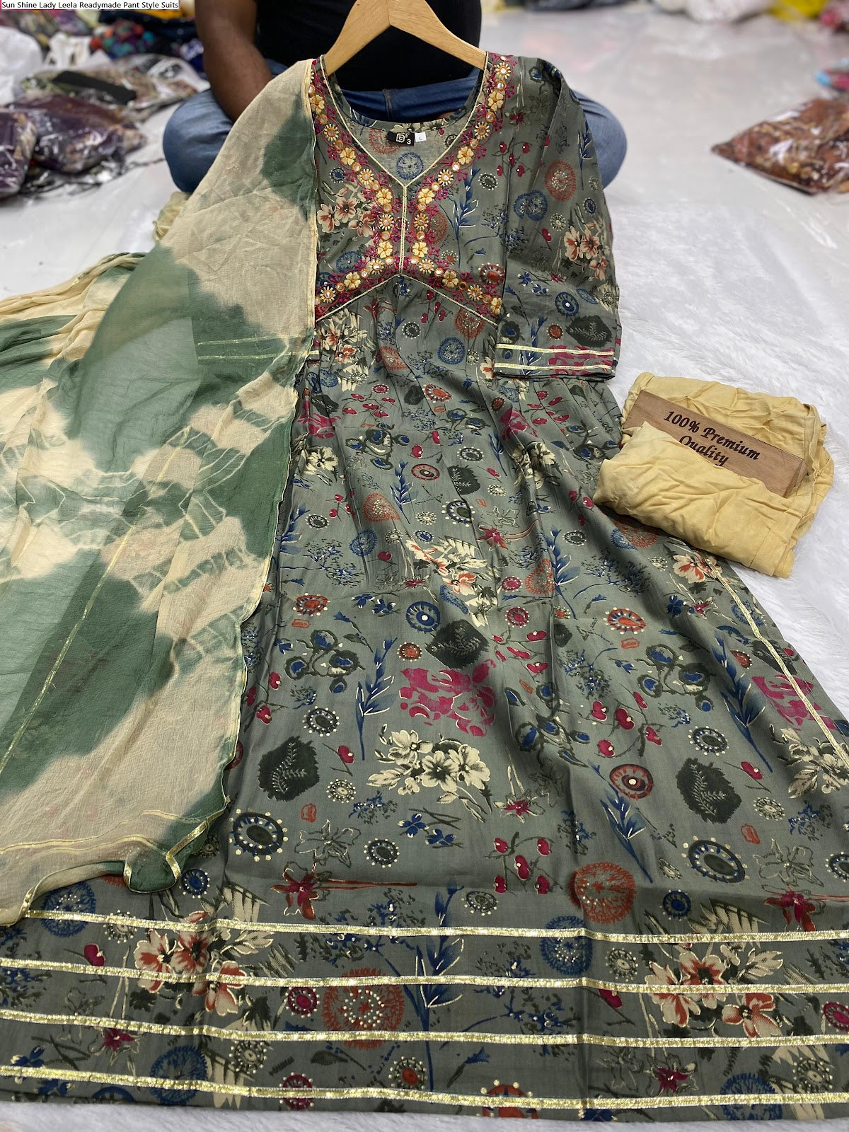 Sun Shine Lady Leela Muslin Readymade Pant Style Suits