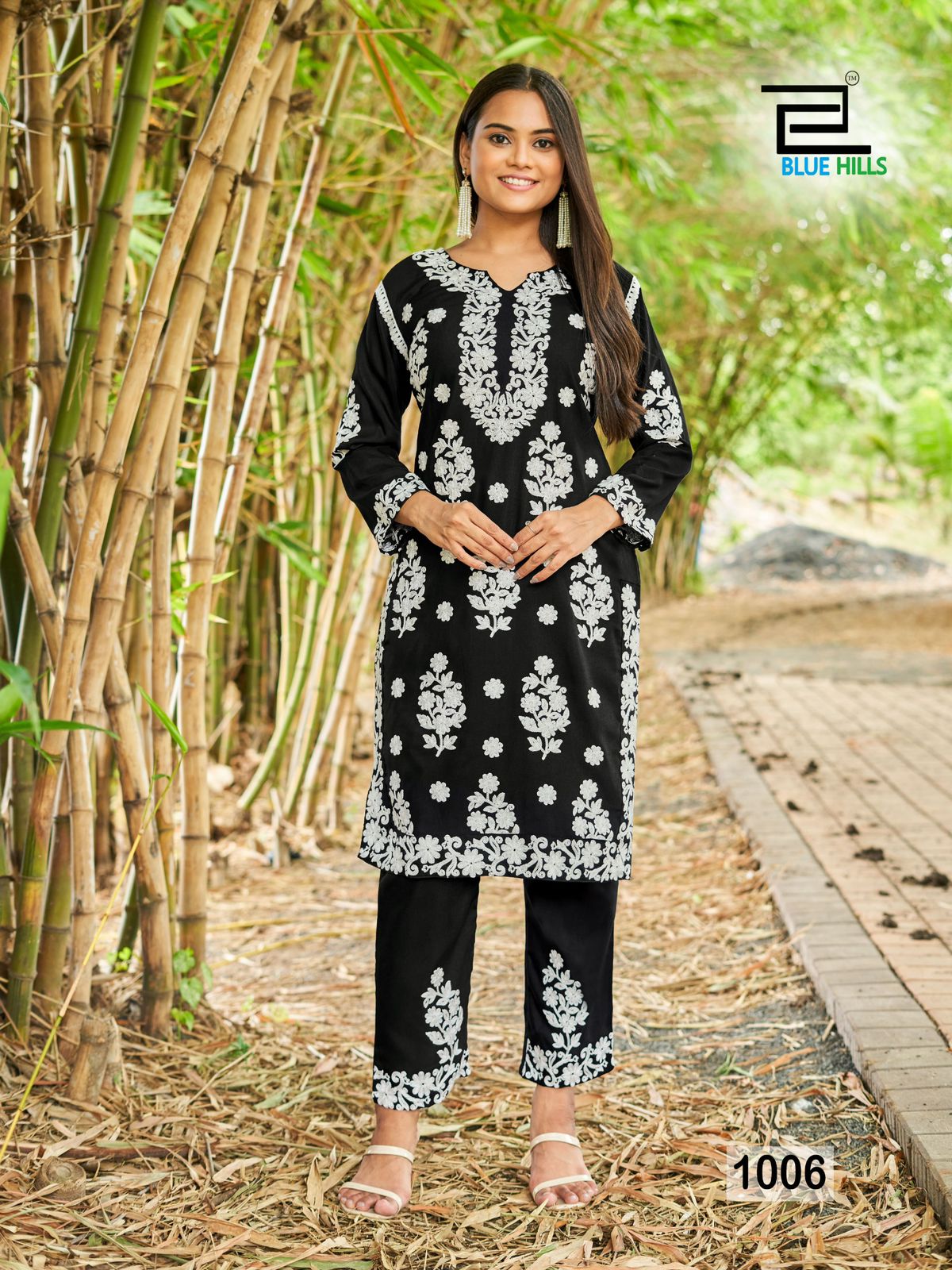 Sunburn 2023 Blue Hills Rayon Kurti Pant Set