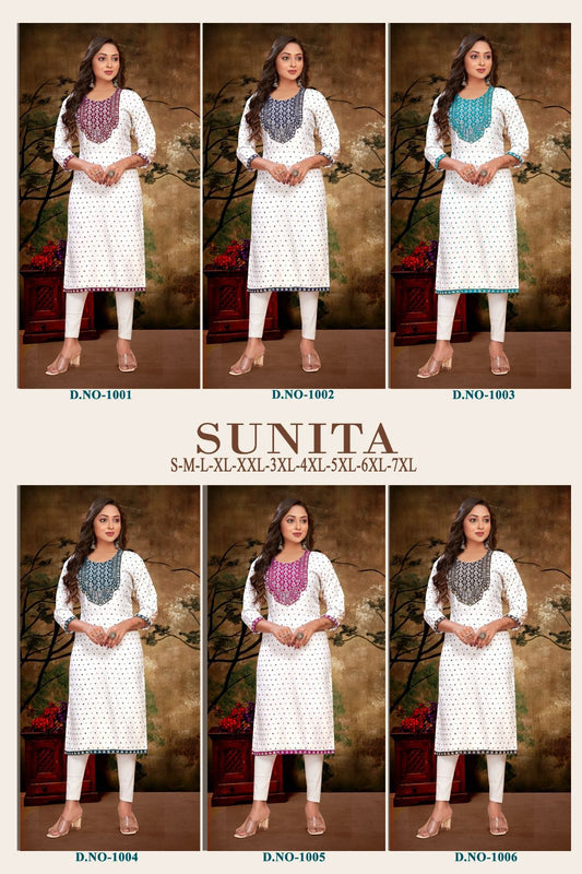 Sunita Sangeet Rayon Knee Length Kurtis