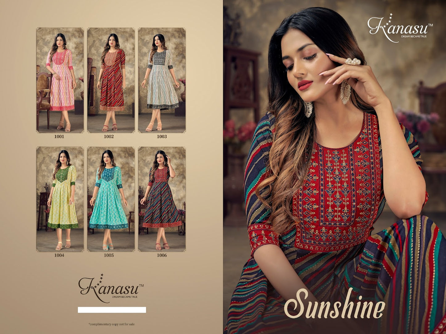 Sunshine Kanasu Reyon Anarkali Kurtis