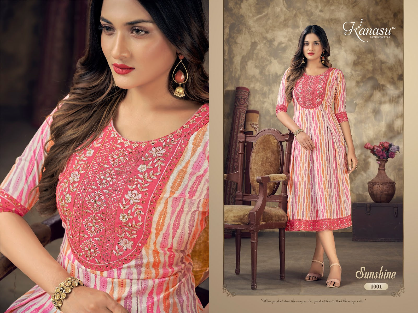 Sunshine Kanasu Reyon Anarkali Kurtis