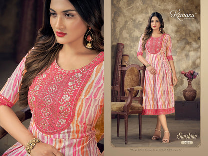 Sunshine Kanasu Reyon Anarkali Kurtis