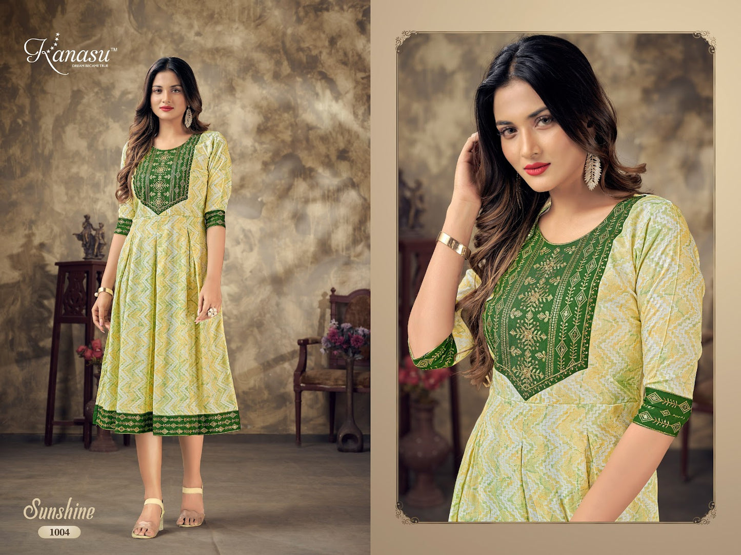 Sunshine Kanasu Reyon Anarkali Kurtis