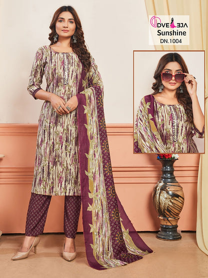 Sunshine Series Dveeja Fashion Chanderi Readymade Pant Style Suits