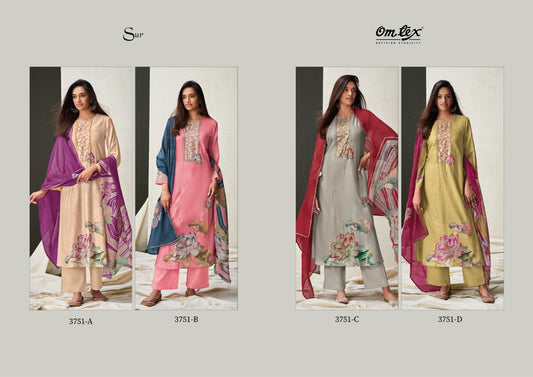 Sur Omtex Silk Plazzo Style Suits