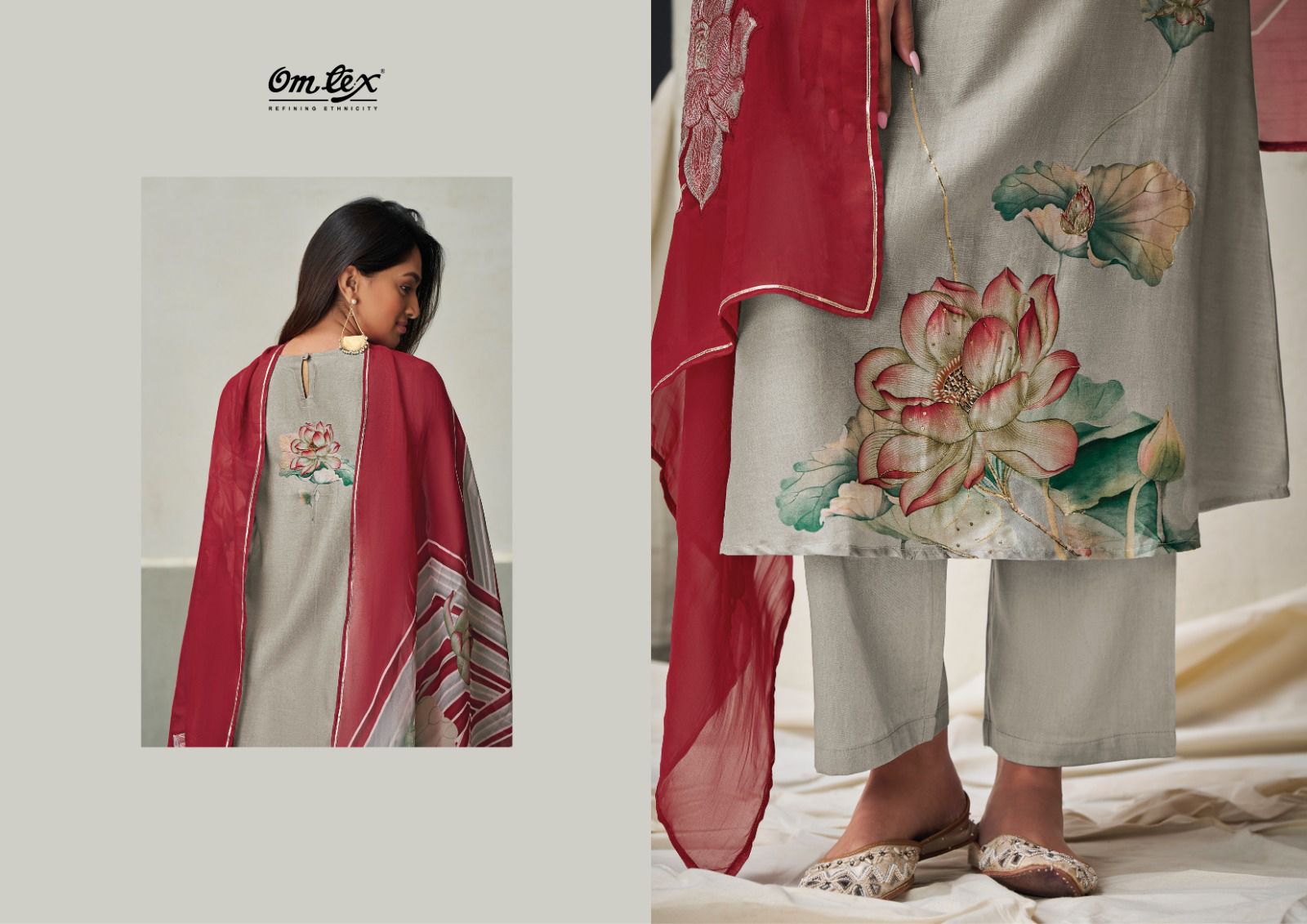 Sur Omtex Silk Plazzo Style Suits