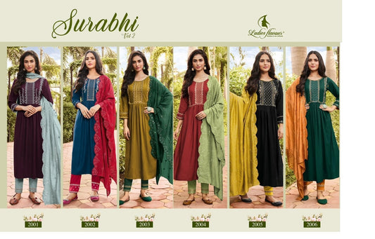 Surabhi Vol 2 Ladies Flavour Rayon Readymade Pant Style Suits