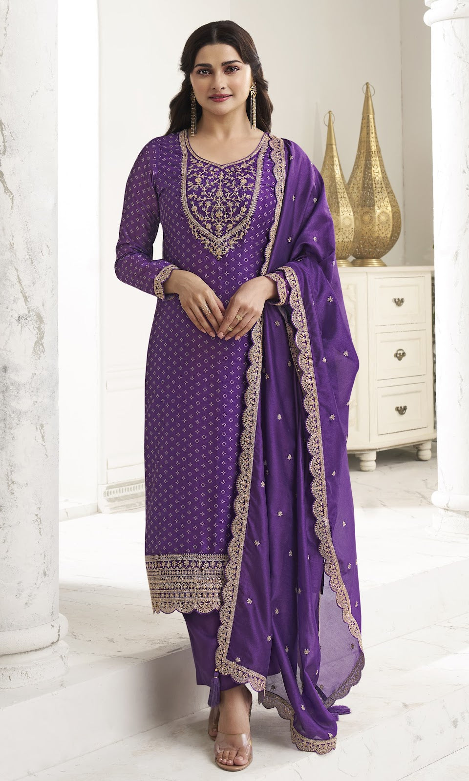Surbhi-Kuleesh Vinay Fashion Llp Silk Georgette Pant Style Suits