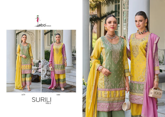 Surili Vol 2 Eba Lifestyle Chinon Pakistani Readymade Suits