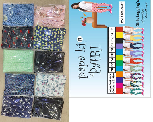 Sv-22 Papa Ki Pari Lycra Girls Leggings